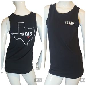 Hurly Nike Texas Outline Patriotic Classic Black Tank Top Breast & Back Graphic